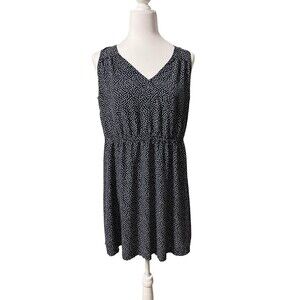 Old Navy Navy White Polka Dot Sleeveless V-Neck Mini Dress L GUC!